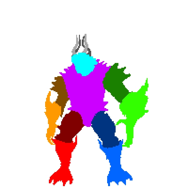 Model form for a monstrous monster in the game